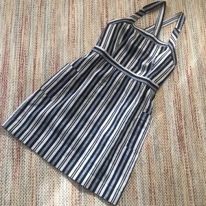 NWT Madewell striped crisscross back dress